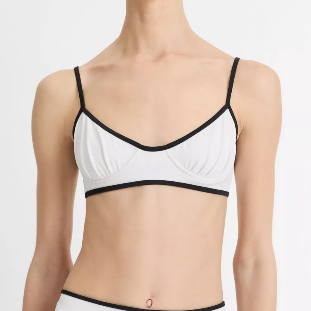 NU SWIM‎ Pluto Top Small Black & White New With Tags
